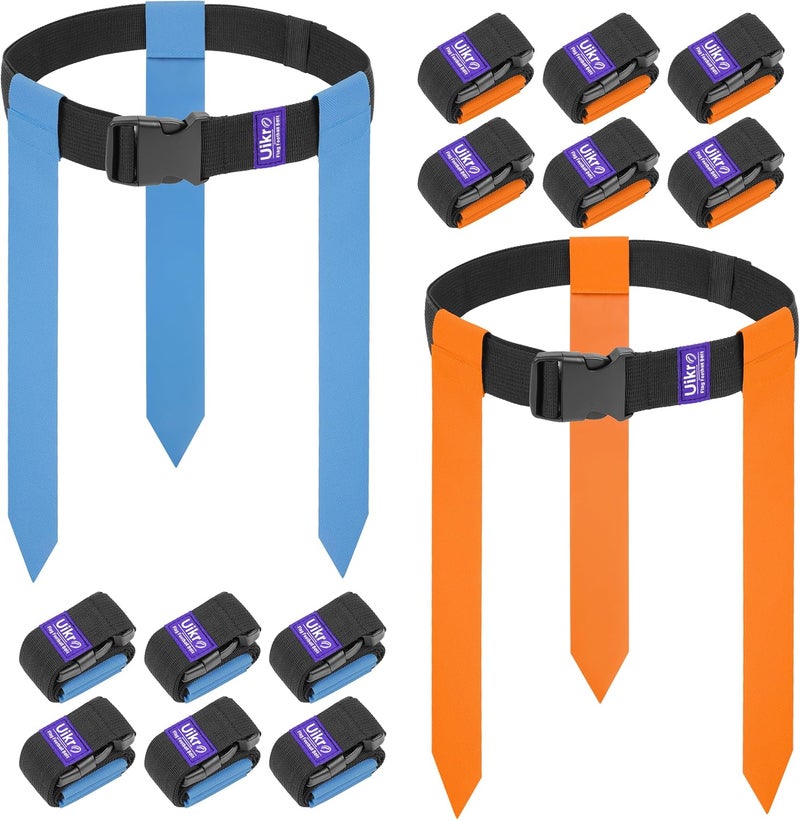 Uikro Flag Football Belts, 14 Player Flag Football Set with 42 Flags for Adults Youth Kids, Sports Training Competition - Image 1